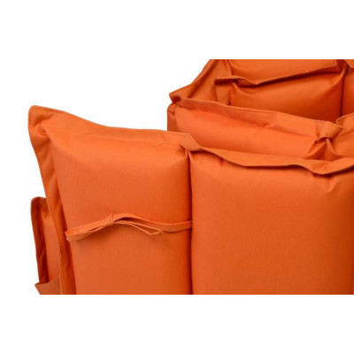 Sada 2 kusov polstrovania na lehátko Garthen - oranžová