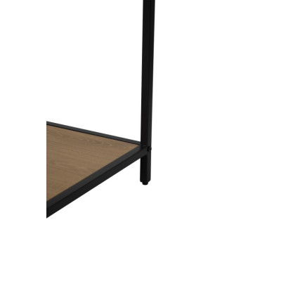Kovový regál s policami v dekore dreva 77x185x35 cm