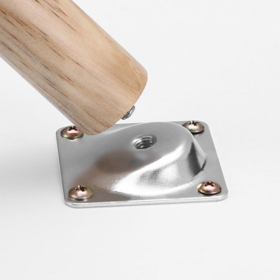 Sada minimalistických odkladacích stolíkov biela/drevo, 2