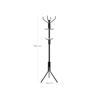 SONGMICS kovový vešiak 182 cm, čierny