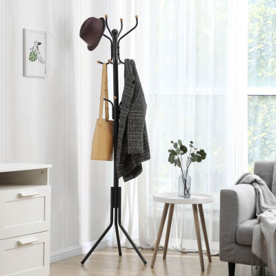 SONGMICS kovový vešiak 182 cm, čierny