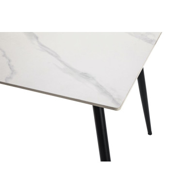 Jedálenský stôl biely, keramická doska 140 x 80 cm