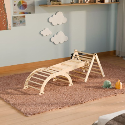 Detská lezecká sada 4 v 1, do interiéru, štýl Montessori