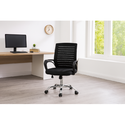 Ergonomická kancelárska stolička čierna, sieťovina