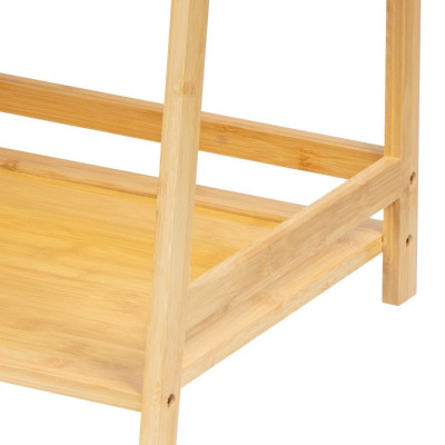 Bambusový regál so 4 policami, prírodný, 85 x 39 x 29 cm
