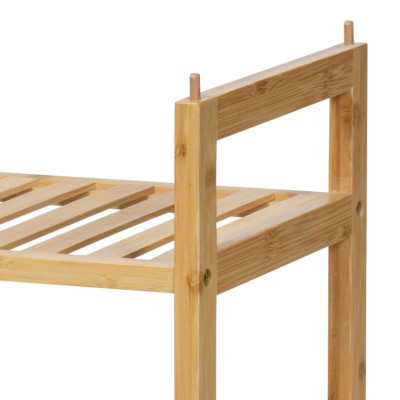 Bambusový botník s dvoma policami, 69 cm