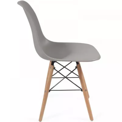 MIADOMODO sada jedálenských stoličiek, 4 kusy, sivé