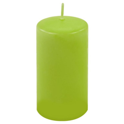 Sada stĺpových sviečok, 11,5 cm, Ø 6 cm, svetlozelená, 6 ks