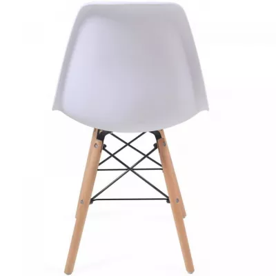 MIADOMODO sada jedálenských stoličiek, 4 kusy, biele