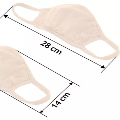 Bavlnené rúško dvojvrstvové - ružové, 10 ks