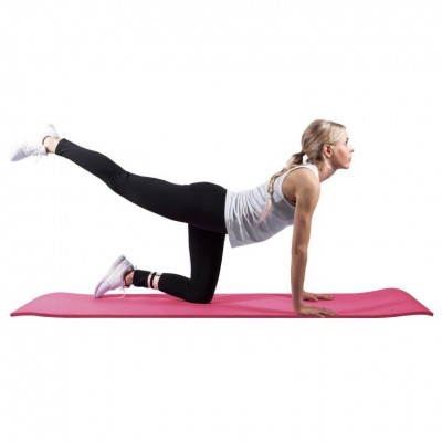 Gorilla Sports Podložka na jogu, 190 x 60 cm, fuchsiová