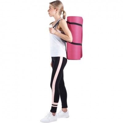 Gorilla Sports Podložka na jogu, 190 x 60 cm, fuchsiová