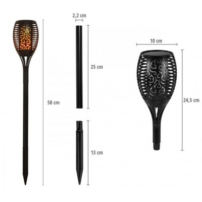 VOLTRONIC sada solárnych svetiel 33 LED, 4 ks