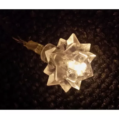 Vianočná reťaz - snehové hviezdy, teple biele, 20 LED