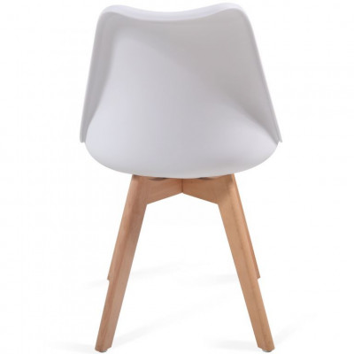 MIADOMODO sada jedálenských stoličiek, biela, 8 kusov