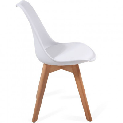 MIADOMODO sada jedálenských stoličiek, biela, 6 kusov