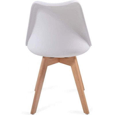 Sada stoličiek s plastovým sedadlom, 4 ks, biele