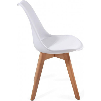 Sada stoličiek s plastovým sedadlom, 4 ks, biele