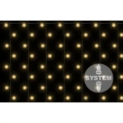 NEXOS diLED svetelný záves 200 LED, teplá biela, bez trafa