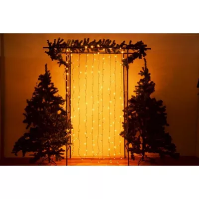NEXOS diLED svetelný záves 200 LED, teplá biela, bez trafa