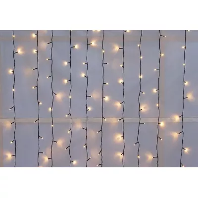 NEXOS diLED svetelný záves 200 LED, teplá biela, bez trafa