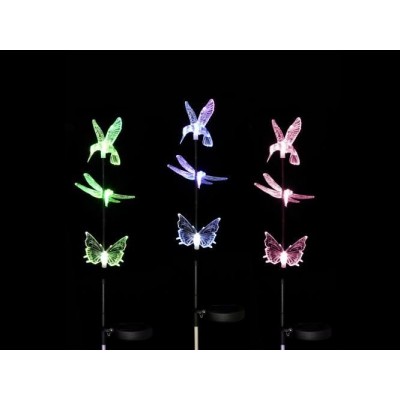 Sada solárneho farebného LED osvetlenia, 6 ks