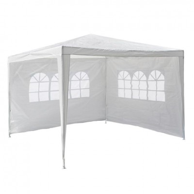 Záhradný párty stan - biely 3 x 3 m + 2 bočné steny Záhradný párty stan - biely 3 x 3 m + 2 bočné steny