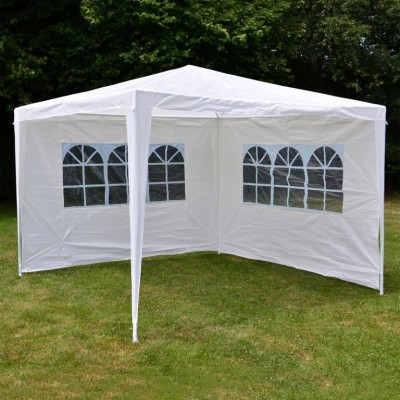 Záhradný párty stan - biely 3 x 3 m + 2 bočné steny Záhradný párty stan - biely 3 x 3 m + 2 bočné steny