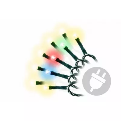 NEXOS Vianočná reťaz 3,9 m, 40 LED, 9 funkcií, farebná