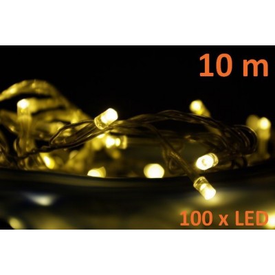 GARTH Vianočná reťaz 10 m, 100 LED diód, teplá biela