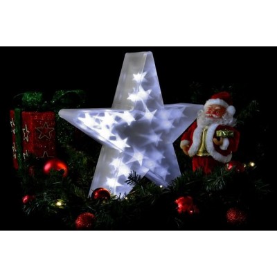 Vianočná dekorácia - Svetelná hviezda - 20 LED, 35 cm