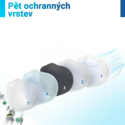 Ochranná maska, respirátor FFP2, 10 kusov