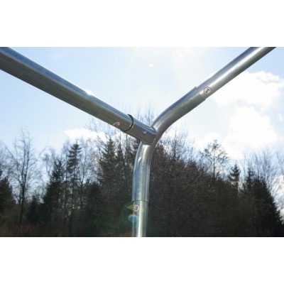 Záhradný stan - biela / červená, 4 x 6 m