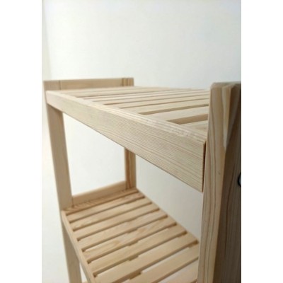 Drevený regál, 4 police, 133 x 70 x 33 cm