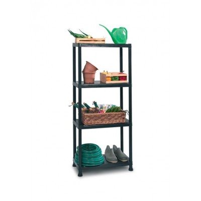 Plastový otvorený regál PLUS 60/4 - 135 x 60 x 30 cm