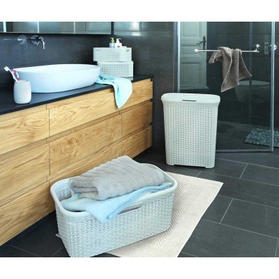 Kôš na prádlo RATTAN STYLE 45l krémový CURVER