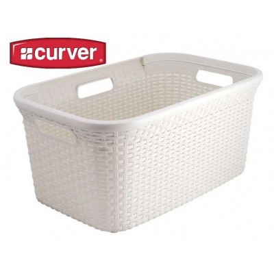 Kôš na prádlo RATTAN STYLE 45l krémový CURVER