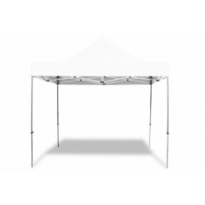 Záhradný párty stan nožnicový 3 x 3 m, biely Garth + 4 bočné steny