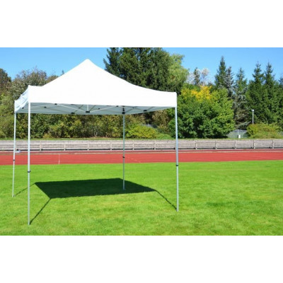 Záhradný párty stan nožnicový 3 x 3 m, biely Garth + 4 bočné steny