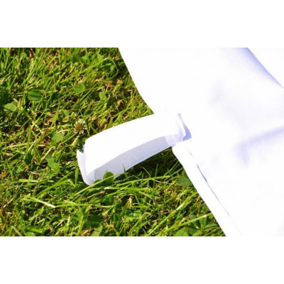 Záhradný párty stan nožnicový 3 x 3 m, biely Garth + 4 bočné steny