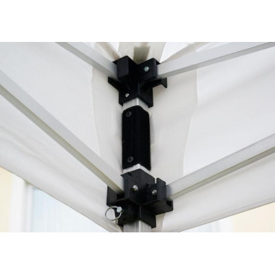 Záhradný párty stan nožnicový 3 x 3 m, biely Garth + 4 bočné steny