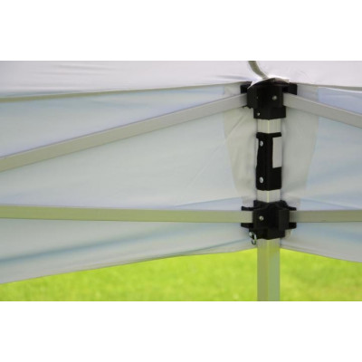 Záhradný párty stan nožnicový 3 x 3 m, biely Garth + 4 bočné steny