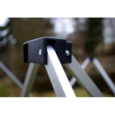 Záhradný párty stan nožnicový 3 x 3 m, biely Garth + 4 bočné steny