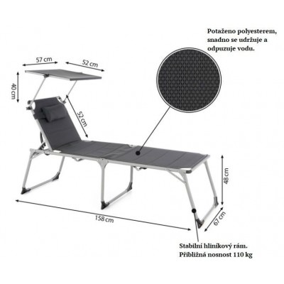 XXL ležadlo pre seniorov, extra vysoké