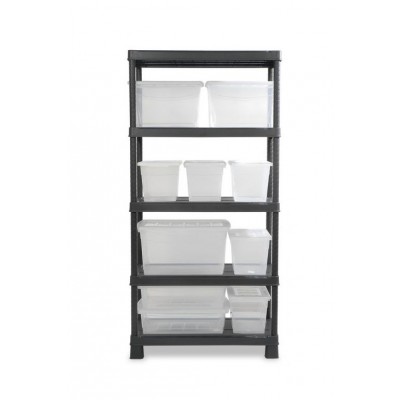 Plastový otvorený regál PLUS 80/5 - 187 x 80 x 40 cm