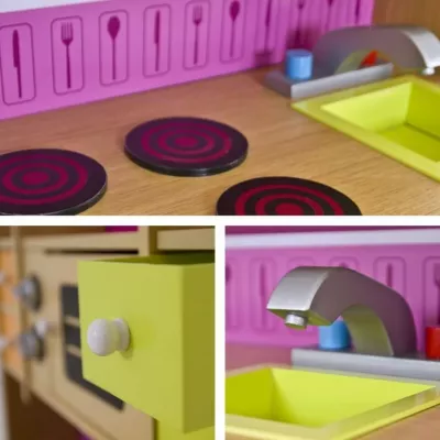 Detská kuchynka, drevená, 61 x 100 x 33 cm