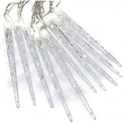 NEXOS Vianočné osvetlenie - cencúle, studeno biele,8 funkcií