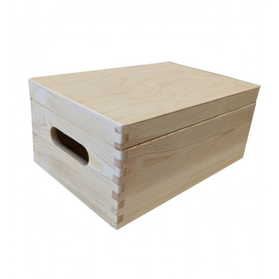 Drevený univerzálny box s vekom, 30 x 20 x 13 cm Drevený univerzálny box s vekom, 30 x 20 x 13 cm