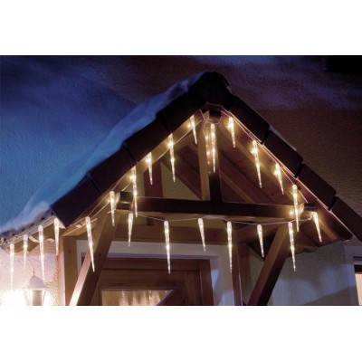 NEXOS Vianočné osvetlenie - cencúle, studeno biele,8 funkcií