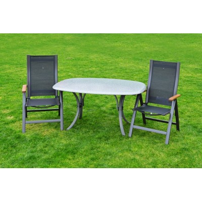 Polohovacie kreslo ASS COMFORT - antracit + čierna